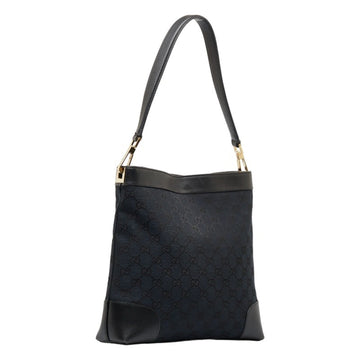 GUCCI EC canvas handbag one shoulder bag 001 4231 black leather ladies
