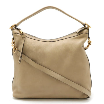 GUCCI Miss EC Hobo Shoulder Bag Handbag Leather Beige 326514