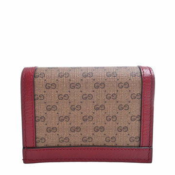 GUCCI EC Supreme Bifold Wallet Doraemon Collaboration 647788 Brown Red Ladies