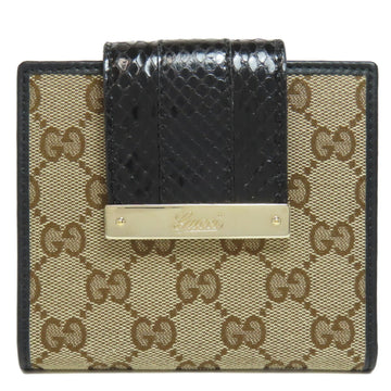 Gucci 181669 EC Bi-fold Wallet Canvas Women's GUCCI