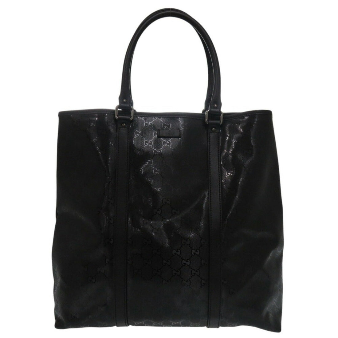 Gucci EC Imprime 223668 PVC Black Tote Bag 0672GUCCI