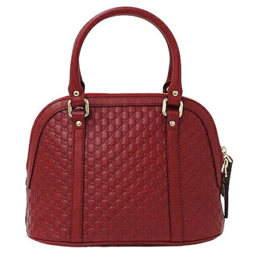GUCCI Bag Women's Handbag Shoulder 2way Micro CS Shima Leather Red Crossbody