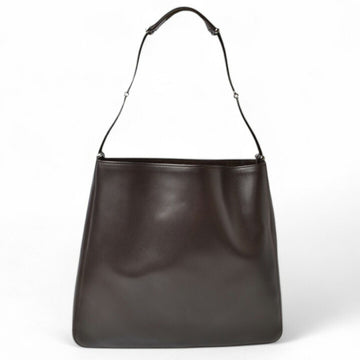 GUCCI Shoulder Bag Leather Dark Brown Silver 001 3181
