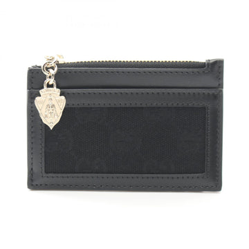 Gucci EC Canvas Coin Case Wallet Leather Women's Black 790033FADHY1000