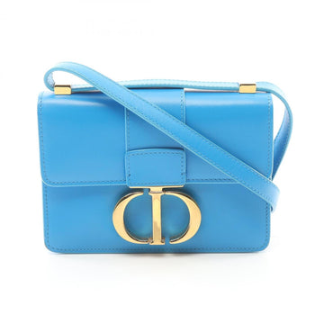 Christian Dior 30 MONTAIGNE MICRO Montaigne Shoulder Bag Leather Women's Blue S2110UMOS