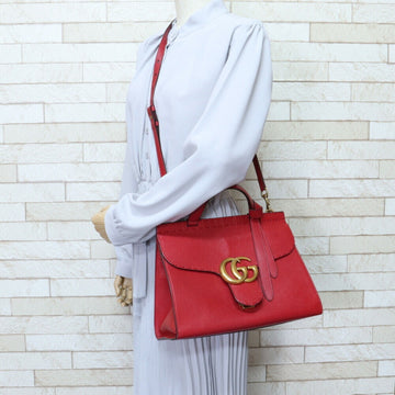 Gucci EC Marmont handbag leather ladies
