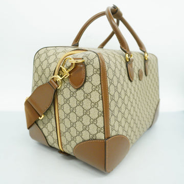 GUCCI  Interlocking G 322055 Unisex EC Supreme Boston Bag Beige,Brown
