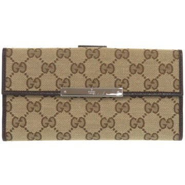 Gucci 112715 EC Canvas Beige Long Wallet 0958GUCCI