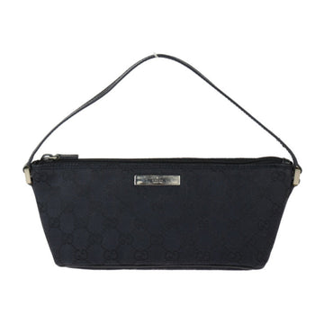 GUCCI Gucci Pouch EC Canvas Handbag 039 1103 2123 Leather Black