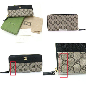 GUCCI EC Marmont zip around round long wallet double G 456117 17WAG 1283