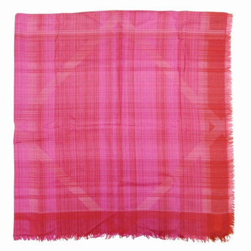 Christian Dior Dior Cannage Jacquard Large Stole/Scarf Cashmere Silk Shawl Logo Haori Scarf 140 x Red Pink Women's