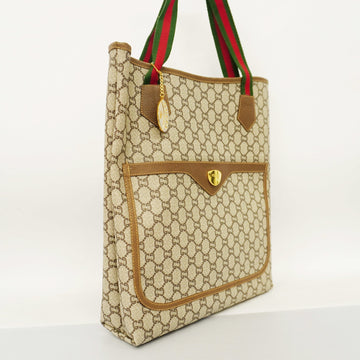 GUCCI  Sherry Line Tote Bag 137396 Women's EC Plus,PVC Tote Bag Beige