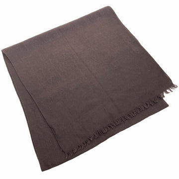 Gucci Stole EC Pattern Scarf Wool Silk Dark Brown 165904 GUCCI Shawl YY-14171