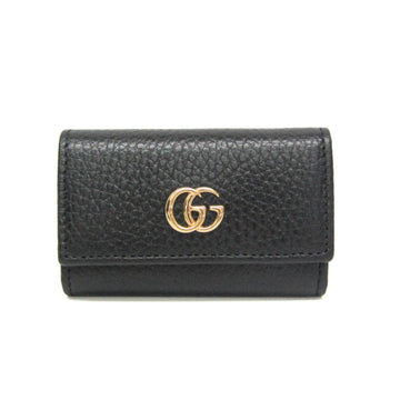 Gucci EC Marmont 456118 Women,Men Leather Key Case Black