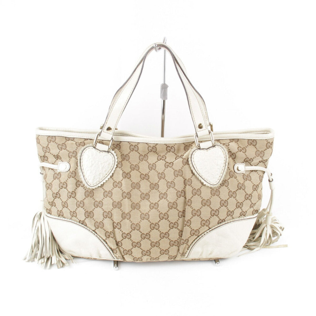 GUCCI 211955 001013 Tote Bag EC Canvas Beige Women's
