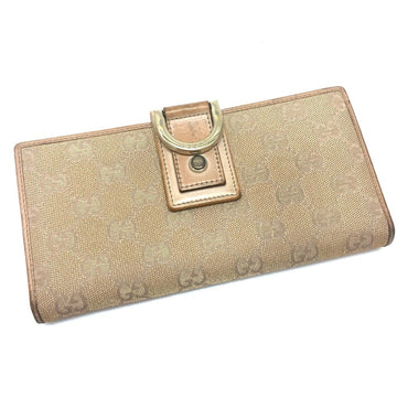 GUCCI 141412 Bi-fold long wallet NEW ABBEY EC canvas pink beige ladies