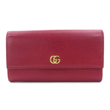 GUCCI Long Wallet EC MARMONT Leather Red Men's Women's 456116 t19598a