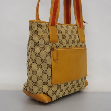 GUCCI  EC Canvas 019 0402 Women's Leather Tote Bag Beige