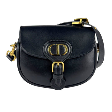 Christian Dior Bobby Small Leather Shoulder Bag Black Women's Z5464