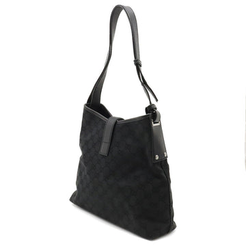GUCCI EC Canvas New Jackie Shoulder Bag Leather Black
