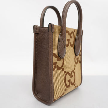 GUCCI  2way Bag Jumbo EC 699406 Women's Canvas,Leather Handbag,Shoulder Bag