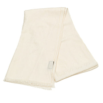 Gucci EC Stole Scarf 165904 White Ivory Wool Silk Women's GUCCI