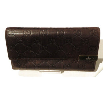 GUCCI Guccissima 291099 2067 Dark Brown Wallet Long Men's Women's