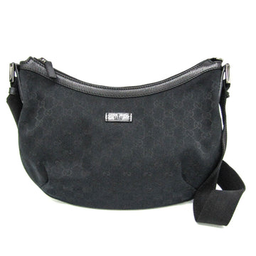 Gucci EC Canvas 181092 Women's EC Canvas,Leather Shoulder Bag Black