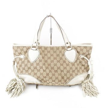 GUCCI 211955 001013 Tote Bag EC Canvas Beige Women's