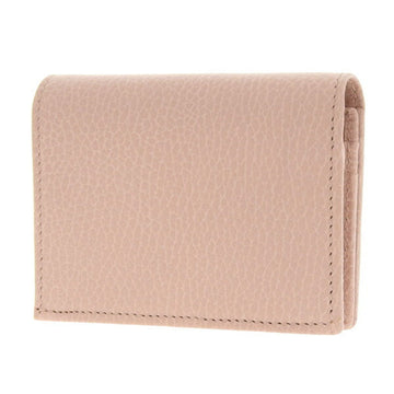 GUCCI EC Marmont Leather Bifold Wallet 456126 Pink Women's