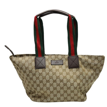 GUCCI Tote Bag Handbag EC Canvas 131230 Beige