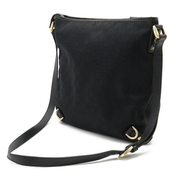 GUCCI EC canvas shoulder bag leather black 131326
