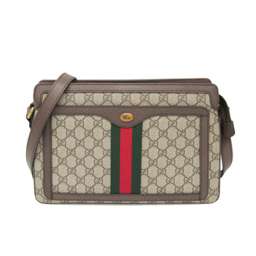 Gucci Medium 523354 Women's EC Supreme,Leather Shoulder Bag Beige,Brown