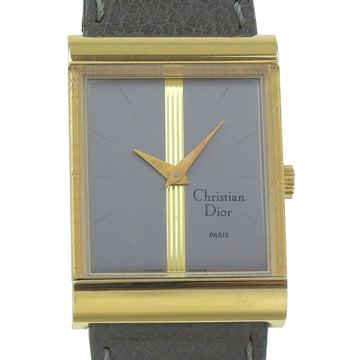 Christian Dior Watch cal.2512-1 31735 Stainless Steel x Leather Manual Winding Grey Dial Men's