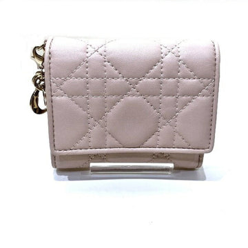 Christian Dior Dior Lady Cannage Lotus Wallet S0181ONMJ Tri-fold wallet for women