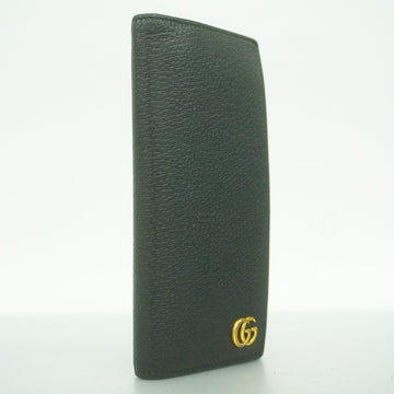 GUCCI  EC Marmont 428740 Women's Leather Long Wallet [bi-fold] Black
