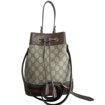 GUCCI Handbag Shoulder Bag EC Supreme Leather Brown Women's 550621 s0233i