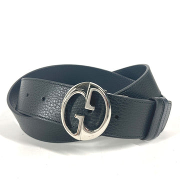 GUCCI 449715 EC Bicolor Belt Leather Men's Black