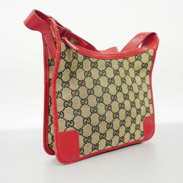 GUCCI  EC Canvas Shoulder Bag 001 4206 Women's Navy,Red Color