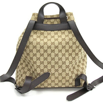 GUCCI Backpack EC Canvas 449175 Beige Leather Men Women