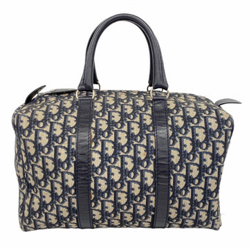 Christian Dior handbag Trotter canvas leather navy black ladies