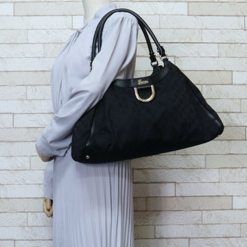 GUCCI Abbey CS Campus Shoulder Bag Canvas Black Women's