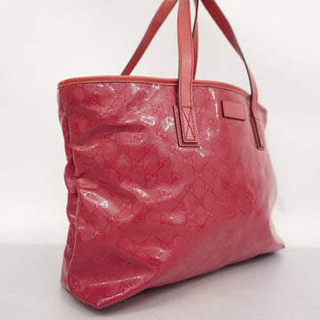 GUCCI  EC Imprime 211137 Women's Leather Tote Bag Red Color