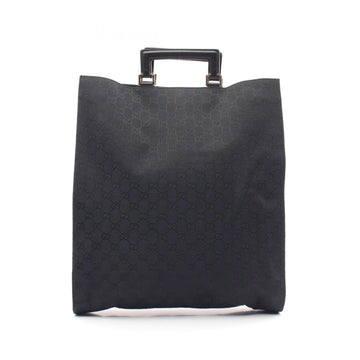 GUCCI EC Canvas Tote Bag Leather Women's Black 002 1100