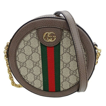 GUCCI Bags for Women Chain Shoulder Bag EC Supreme Canvas Ophidia Brown 550618
