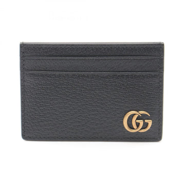 GUCCI EC Marmont Business Card Holder/Card Case Leather Men's Women's Black 436022DJ20T1000