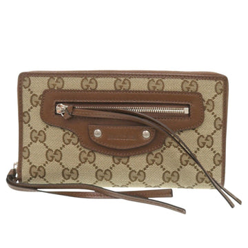 Gucci The Hacker Project Neo Classic Balenciaga Collaboration 681710 EC Canvas Beige Brown Long Wallet 1135GUCCI