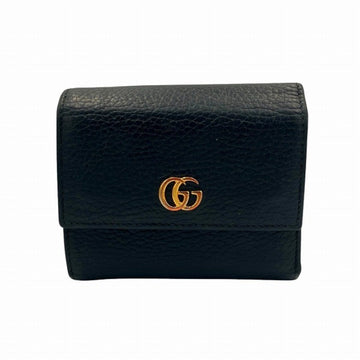 GUCCI EC Marmont Black 546584 Wallet Tri-fold Men's Women's