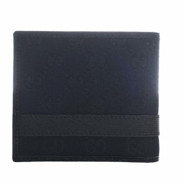 GUCCI EC Canvas Belt Bifold Wallet 295610 Black Men's