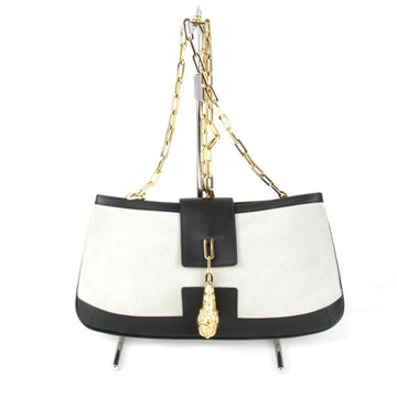 GUCCI 001-4110-001013 Shoulder Bag Suede White Women's